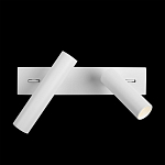 Бра с двумя цилиндрическими повортными спотами белого цвета Trumpet tube варинант исполнения - 7 | Loft Concept в Орле