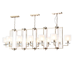 Люстра прямоугольной формы с 12-ю цилиндрическими плафонами из стекла Laurent варинант исполнения - 2 | Loft Concept в Орле
