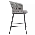 Стул барный с декоративным плетением на спинке и подлокотниках Chair Weave варинант исполнения - 1 | Loft Concept в Орле