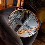 Зеркало настенное в раме золотого цвета с декором птица на ветке Mirror Portal варинант исполнения - 4 | Loft Concept в Орле