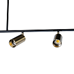 Люстра линейная с 5-ю цилиндрическими плафонами цвета латунь TRIBES CHANDELIER варинант исполнения - 4 | Loft Concept в Орле