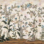 Обои ручная роспись Siam White Metal варинант исполнения - 2 | Loft Concept в Орле