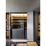 Кухонный гарнитур из дерева и камня с раздвижными дверцами OPERATING COLUMN 2.0 Dada Engenereed Kitchen варинант исполнения - 6 | Loft Concept в Орле