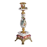 Подсвечник с цветочной росписью из фарфора с бронзовыми элементами Eden Garden варинант исполнения - 3 | Loft Concept в Орле