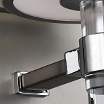 Бра цвета хром с белым цилиндрическим стеклянным плафоном Feiss варинант исполнения - 3 | Loft Concept в Орле