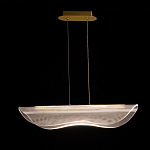 Люстра линейная с прозрачным волнообразным плафоном Wave Line варинант исполнения - 3 | Loft Concept в Орле