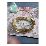 Блюдо фарфоровое с бронзовой ручкой Paradise Dish with Handle варинант исполнения - 3 | Loft Concept в Орле