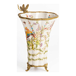 Ваза из фарфора с бронзовой стрекозой  Paradise Dragonfly варинант исполнения - 3 | Loft Concept в Орле