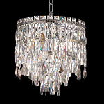 Люстра круглая с хрустальными подвесками на серебряном каркасе Roul Crystal Light варинант исполнения - 9 | Loft Concept в Орле