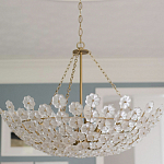 Люстра декорированная цветами из стекла Lightness of Flowers варинант исполнения - 4 | Loft Concept в Орле