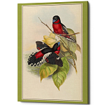 Постер на холсте с изображением птиц Blooming Birds Poster варинант исполнения - 4 | Loft Concept в Орле