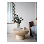 Столик кофейный кремового цвета с овальной столешницей и круглым основанием Cream Dalmen Table варинант исполнения - 7 | Loft Concept в Орле