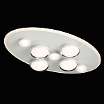 Потолочный светильник овальной формы белого цвета с 7-ю лампами Lunar Pebbles варинант исполнения - 2 | Loft Concept в Орле