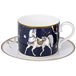 Чайный набор из фарфора с изображением лошадей на 6 персон 12 предметов Porcelain Horse Set варинант исполнения - 1 | Loft Concept в Орле