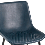 Стул с обивкой из экокожи темно-синего цвета RHOMBUSES UPHOLSTERY варинант исполнения - 6 | Loft Concept в Орле