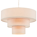 Люстра круглая трехъярусная с тканевыми абажурами Light Soft Glow варинант исполнения - 3 | Loft Concept в Орле