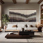 Пейзаж из нитей Макраме Wall decor Black and White Landscape варинант исполнения - 1 | Loft Concept в Орле