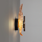 Бра с волнообразным стеклянным плафоном и вставкой из мрамора Liquid Stone варинант исполнения - 7 | Loft Concept в Орле