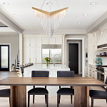 Люстра золотого цвета в форме галочки с каскадом длинных прозрачных трубок Eurofase варинант исполнения - 10 | Loft Concept в Орле