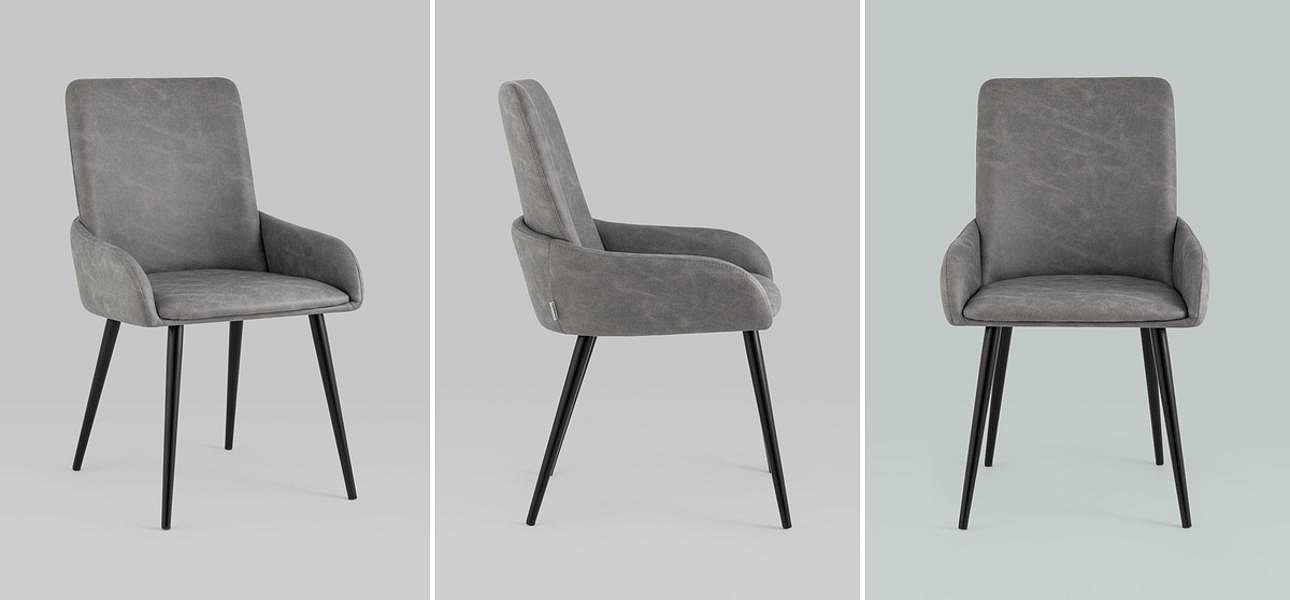 Стул Munchen Chair Серая Искусственная Замша Стул Munchen Chair Серая Искусственная Замша - Loft-Concept в Орле