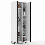 Двухдверный шкаф белого цвета Strict Lines варинант исполнения - 3 | Loft Concept в Орле