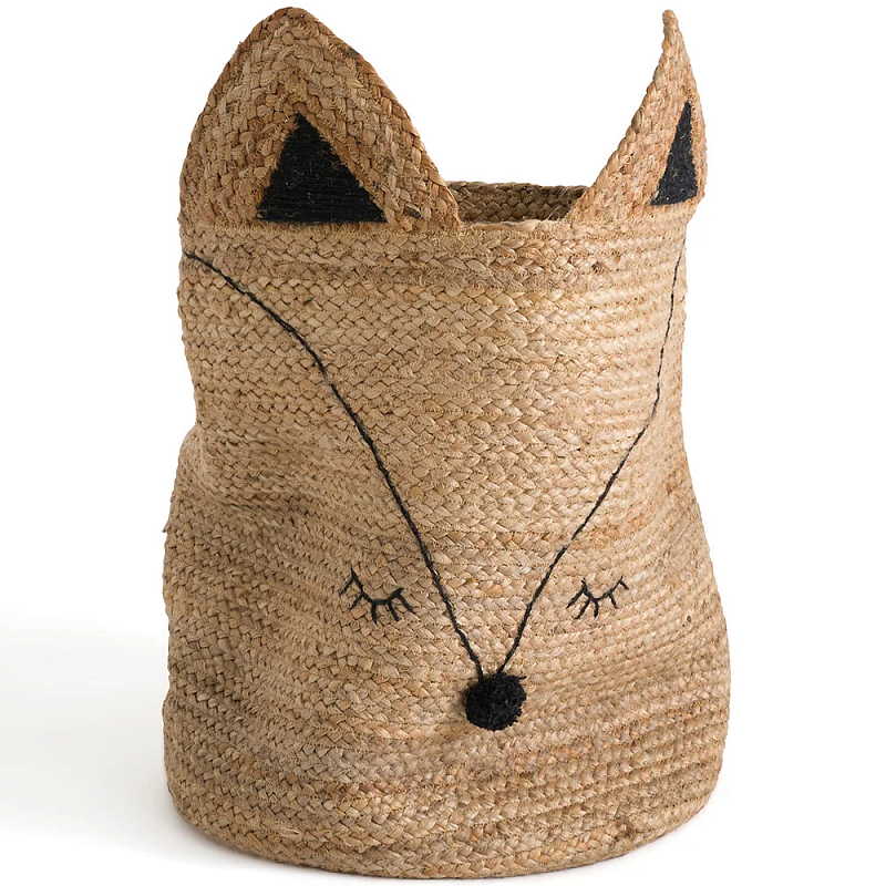 Плетеная корзина для детской в виде лисы Foxy Wicker Basket Коричневый Плетеная корзина для детской в виде лисы Foxy Wicker Basket Коричневый в Орле | Loft Concept