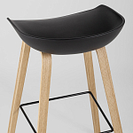 Барный стул на ножках из натурального дерева Boras Black варинант исполнения - 6 | Loft Concept в Орле