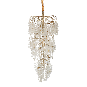 Люстра каскадная на золотистом каркасе Branched Golden Chandelier