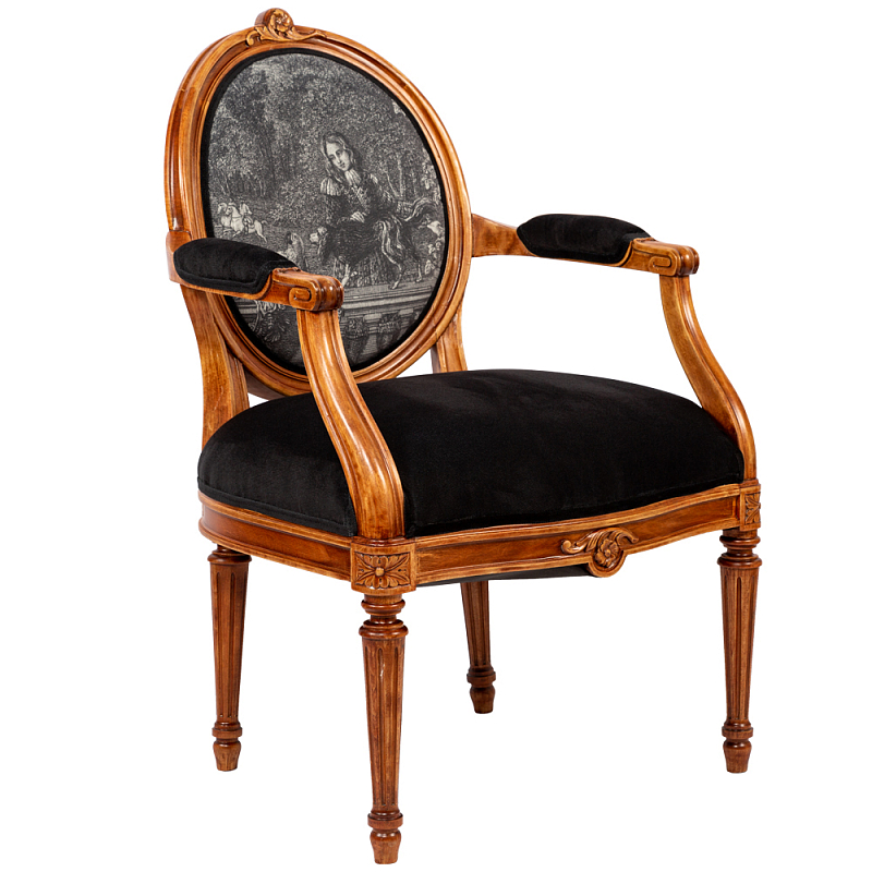 Кресло Marimon Armchair Right Черно-белый Коричневый Кресло Marimon Armchair Right Черно-белый Коричневый в Орле | Loft Concept