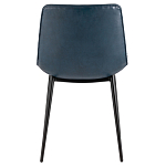 Стул с обивкой из экокожи темно-синего цвета RHOMBUSES UPHOLSTERY варинант исполнения - 3 | Loft Concept в Орле