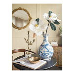 Ваза с мотивами цветущего сада с попугаями Blue Vase Inspired by Nature варинант исполнения - 5 | Loft Concept в Орле