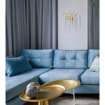 Бра золотого цвета с разветвленными ветвями и длинными прозрачными подвесками в форме стеклянных сосулек Droplet Chandelier варинант исполнения - 7 | Loft Concept в Орле