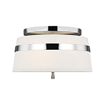 Потолочный светильник с белым тканевым абажуром Generation Lighting варинант исполнения - 1 | Loft Concept в Орле