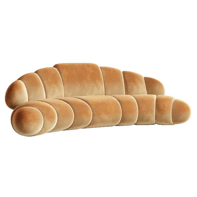 Диван «Croissant» Бежевый Красный Диван «Croissant» Бежевый Красный в Орле | Loft Concept