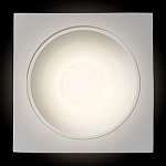 Встраиваемый спот светодиодный квадаратный белого цвета с круглым углублением Ombra Lux  варинант исполнения - 3 | Loft Concept в Орле