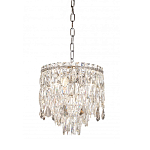 Люстра круглая с хрустальными подвесками на серебряном каркасе Roul Crystal Light варинант исполнения - 10 | Loft Concept в Орле