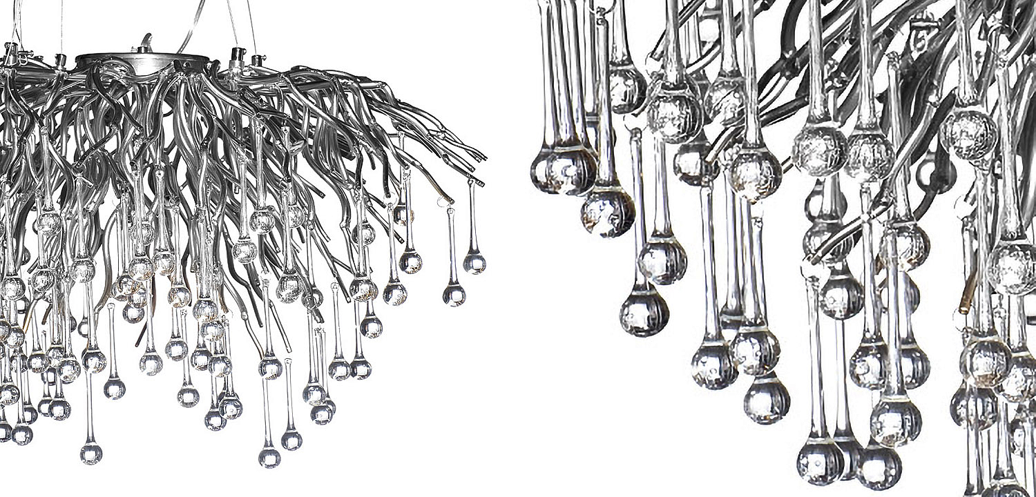 Люстра Droplet Chrome Chandelier 80 Люстра Droplet Chrome Chandelier 80 - Loft-Concept в Орле