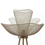 Торшер с трехъярусным плафоном из металлической сетки Light Floor Lamp Made of Metal Mesh варинант исполнения - 2 | Loft Concept в Орле