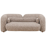 Дизайнерский двухместный диван с мягкими спинкой и подлокотниками светло-коричневый с принтом Madelaine Sofa Cocoa варинант исполнения - 1 | Loft Concept в Орле