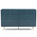 Комод с 6 выдвижными ящиками Scale Ornament Blue Chest of Drawers варинант исполнения - 1 | Loft Concept в Орле