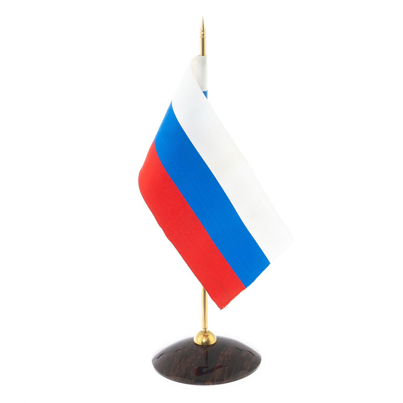 Флагшток настольный с флагом России из камня обсидиан Stone Flagpole Коричневый Красный Белый Синий Флагшток настольный с флагом России из камня обсидиан Stone Flagpole Коричневый Красный Белый Синий в Орле | Loft Concept