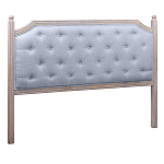 Изголовье кровати серое с мягкой обивкой из рогожки Emma Headboard варинант исполнения - 1 | Loft Concept в Орле