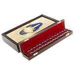 Нарды настольные из натурального камня лазурит и долерит Backgammon from Stone варинант исполнения - 5 | Loft Concept в Орле