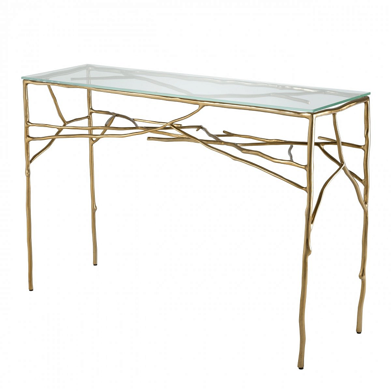 Консоль Eichholtz Console Table Antico Золотой Прозрачное Стекло Консоль Eichholtz Console Table Antico Золотой Прозрачное Стекло в Орле | Loft Concept