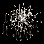 Бра с лучеобразным основанием и подвесками из прозрачного стекла в виде длинных капель Droplet Chandelier варинант исполнения - 8 | Loft Concept в Орле