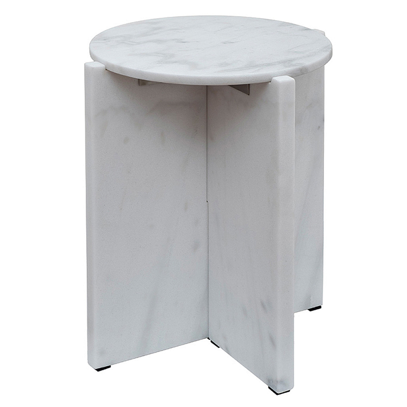 Столик журнальный круглый из белого мрамора Compact White Marble Table Белый Мрамор Bianco Столик журнальный круглый из белого мрамора Compact White Marble Table Белый Мрамор Bianco в Орле | Loft Concept