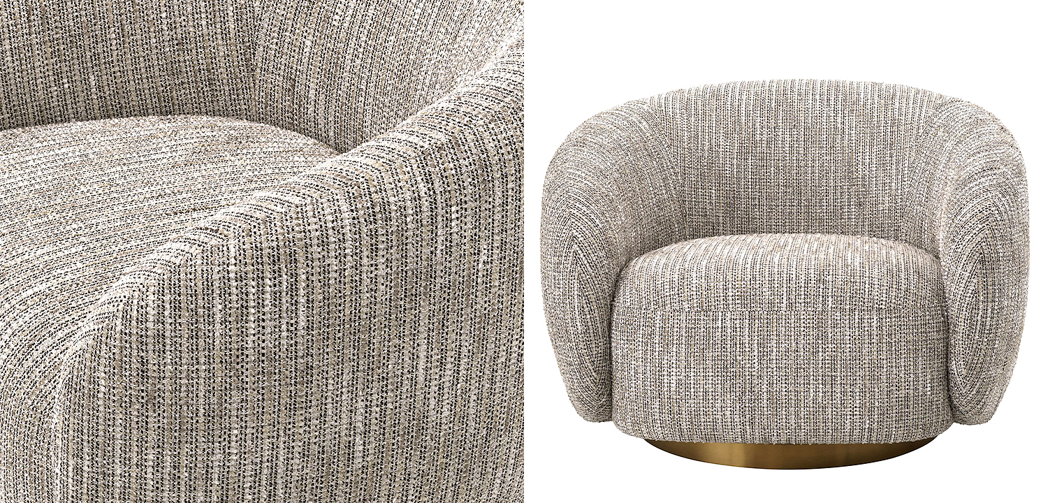 Кресло Eichholtz Swivel Chair Brice Mademoiselle Beige Кресло Eichholtz Swivel Chair Brice Mademoiselle Beige - Loft-Concept в Орле