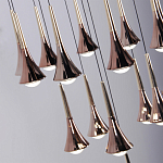 Люстра светодиодная с акриловыми конусообразными плафономи розовое золото Astra 60   варинант исполнения - 4 | Loft Concept в Орле