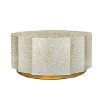 Стол кофейный с отделкой раковинами устриц Coastal Charm варинант исполнения - 1 | Loft Concept в Орле