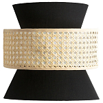 Бра с плетеным декором из ротанга Bonnie Wicker Black Wall Lamp варинант исполнения - 1 | Loft Concept в Орле